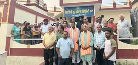 Union Minister Som Prakash was honored for the development work being done by Shri Guru Ravidas Sabha
